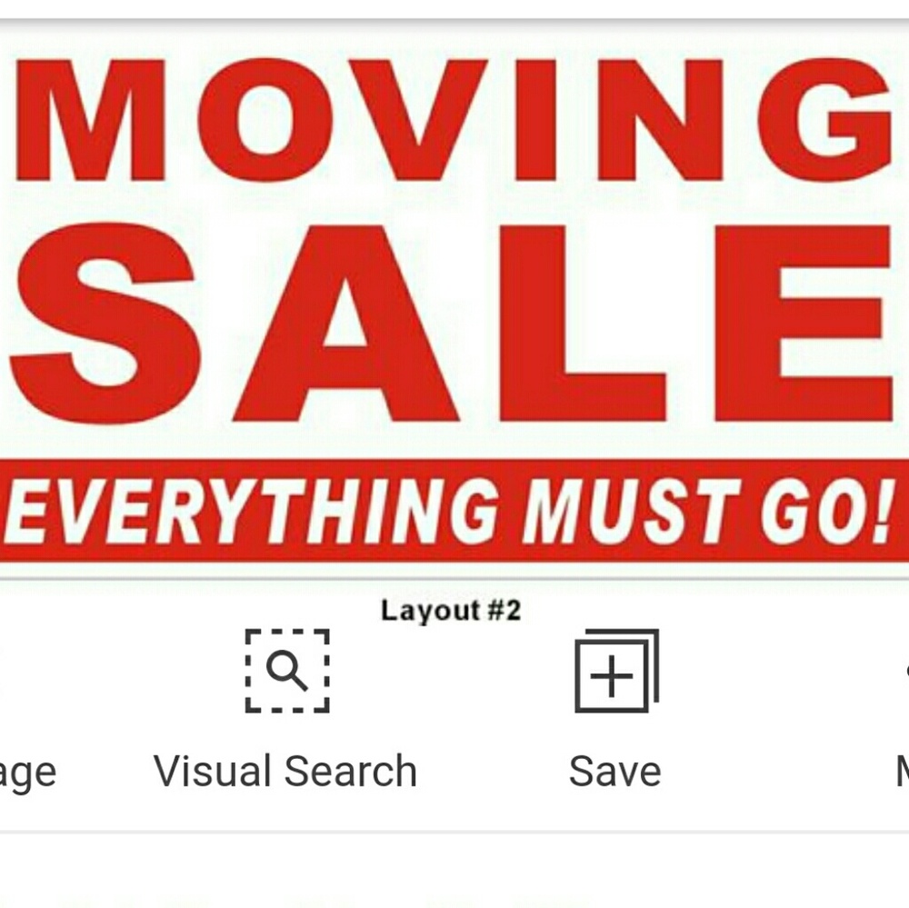 Moving sale